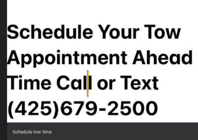 tow appointment