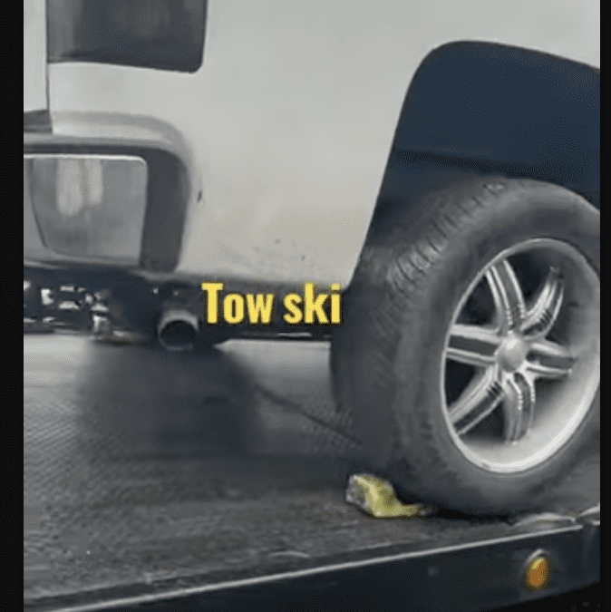 #1 Simple and Confident Tow Ski for winching onto flatbed platform