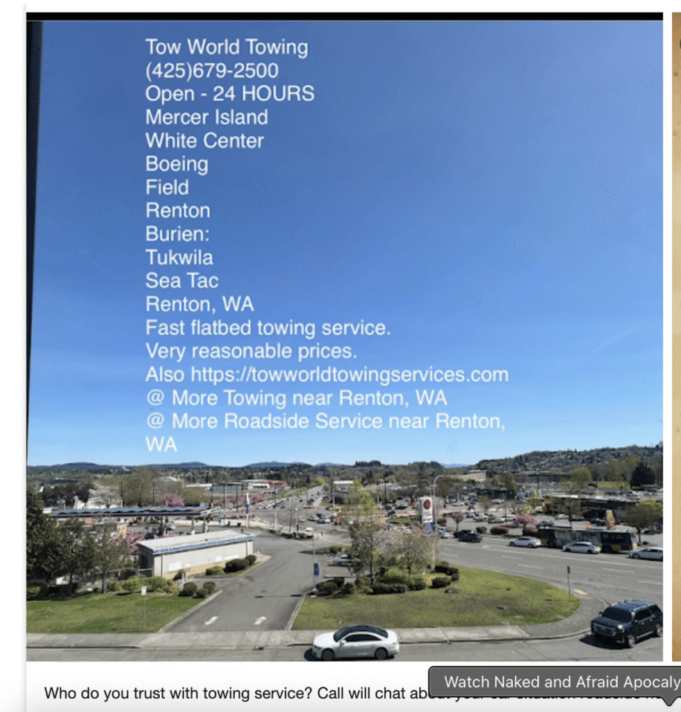 Need car towed fast