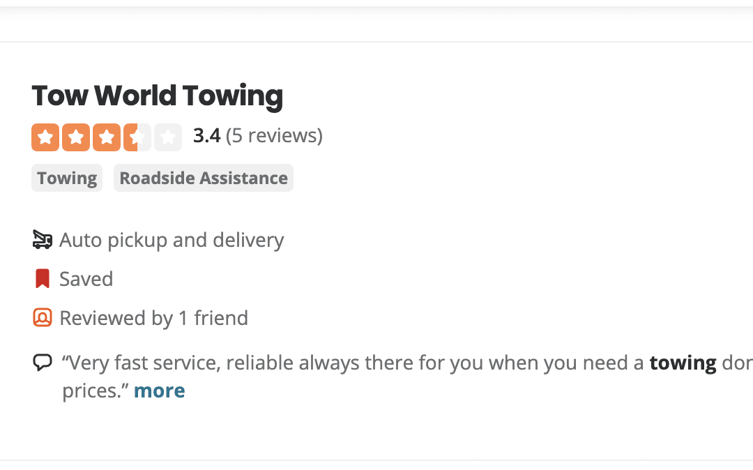 Roadside Towing Service Near Me