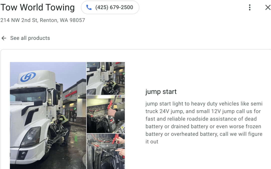 Renton City Battery Jump Start Service