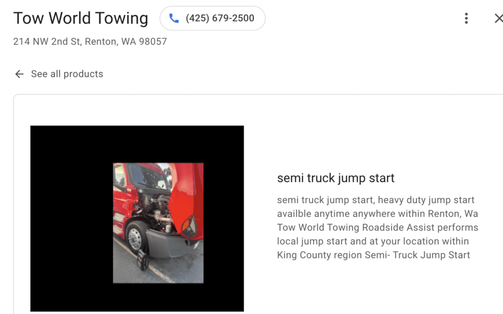 Semi Truck Jump-Start Service in Renton, WA
