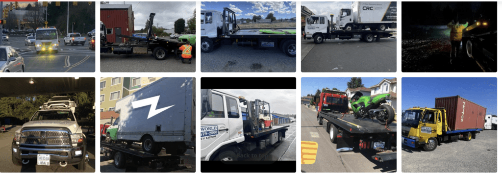 Night Tow in Renton, Wa