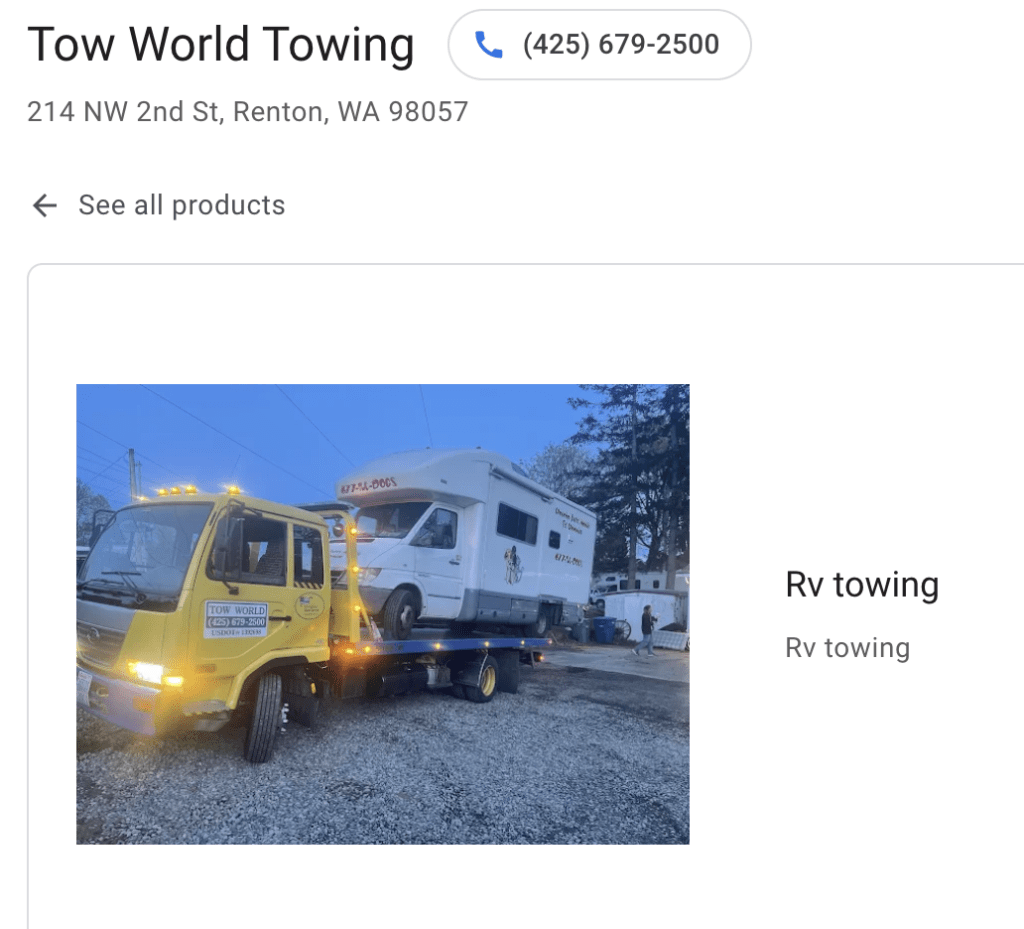 🚐 Camper Van, Sprinter Van & Small RV Towing Near Me – 24/7 Service in Renton