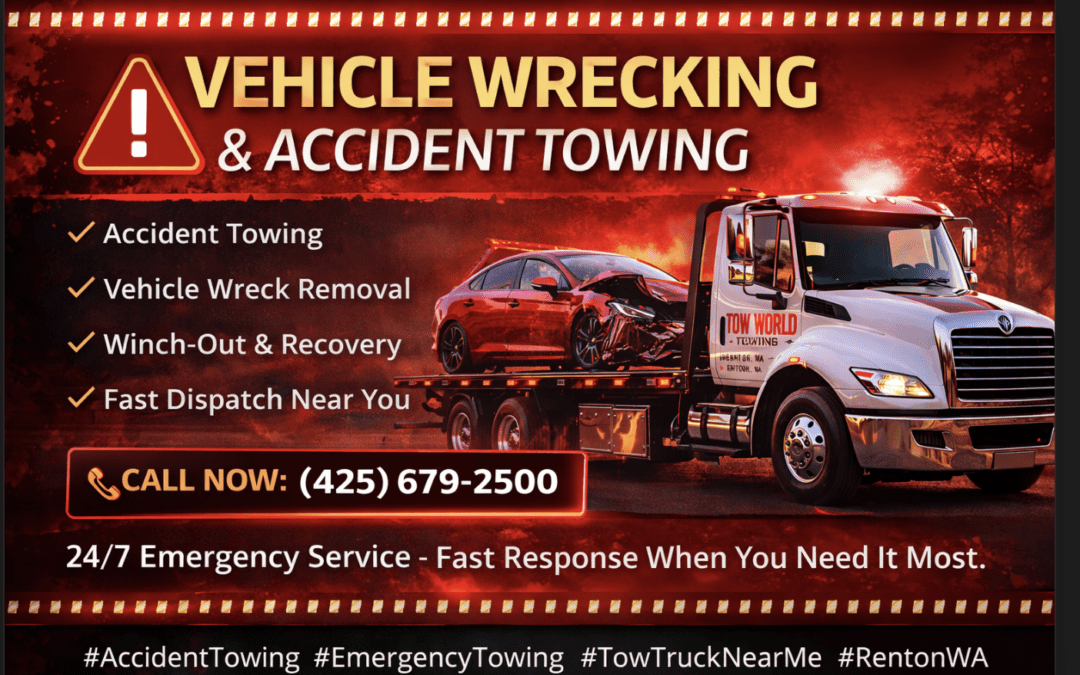 Vehicle Wrecking Service in Renton, WA – Fast Accident Recovery & Cleanup