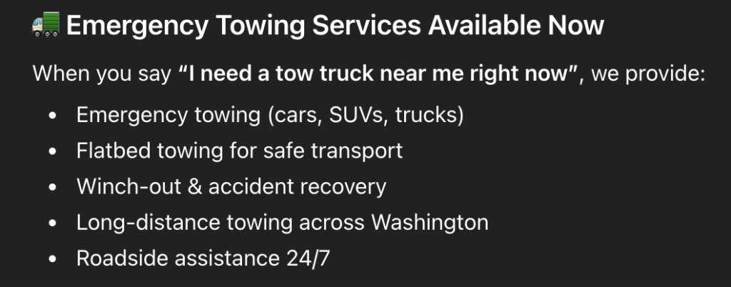 I Need Towing Now in Renton, WA | 24/7 Fast Tow Truck