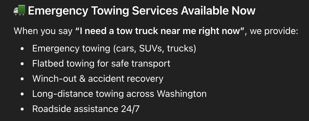 I Need Towing Now in Renton, WA | 24/7 Fast Tow Truck