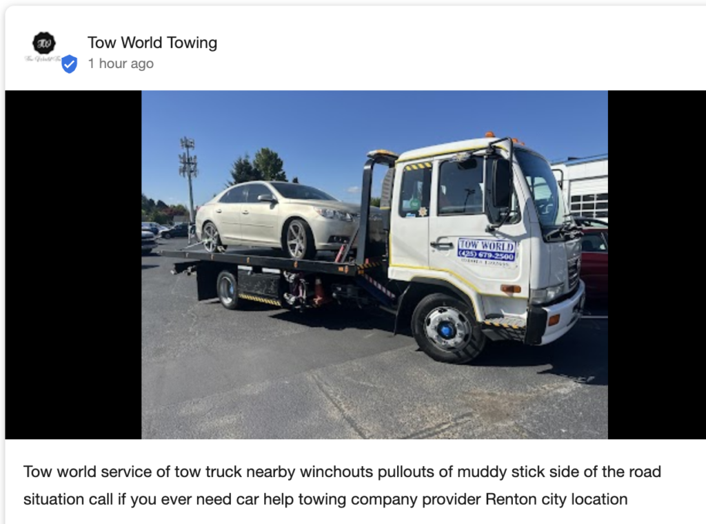 Help On A Side of The Renton Road Tow Truck Service