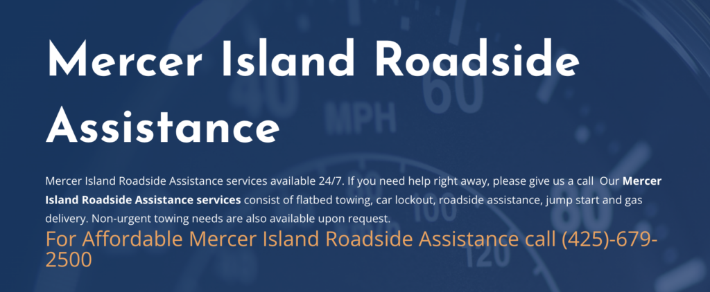 Mercer Island Roadside Assistance Available 24/7