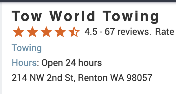 Renton Roadside Assistance is available 24/7