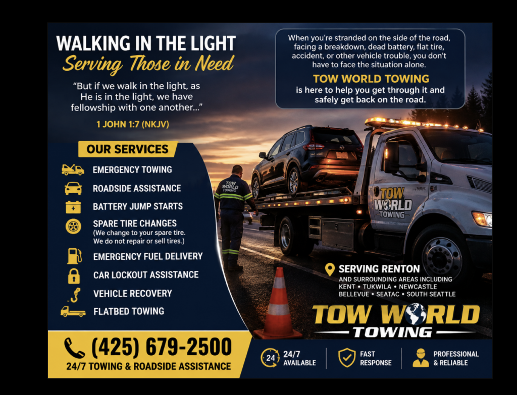 RENTON — NEED A TOW TRUCK TODAY?