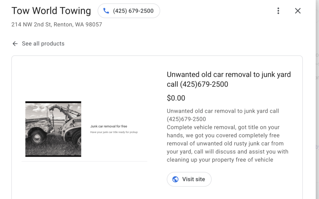 TOWING COMPANY + FREE VEHICLE REMOVAL + DONATION PICKUP